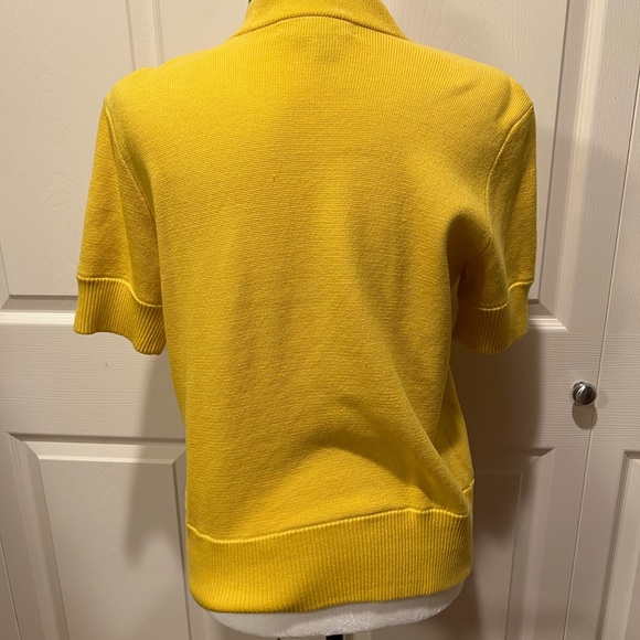 Ralph Lauren short sleeved mustard yellow cardigan - Picture 2 of 6